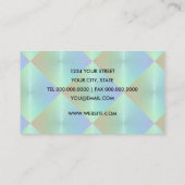 Aqua Blue Pink Pearl Look Tiles Visitenkarte (Rückseite)