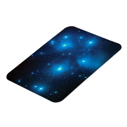 Aqua Blue Pleiades Constellation Foto Magnet (Linke Seite)