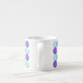 Aqua & Blue Polka Dots Espressotasse (Rückseite)
