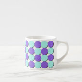 Aqua & Blue Polka Dots Espressotasse (Rechts)