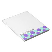 Aqua & Blue Polka Dots Notizblock (angewinkelt)