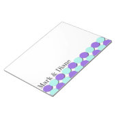 Aqua & Blue Polka Dots Notizblock (angewinkelt)