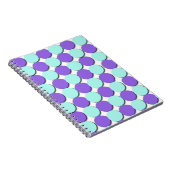 Aqua & Blue Polka Dots Notizblock (Rechte Seite)