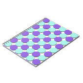 Aqua & Blue Polka Dots Notizblock (Linke Seite)