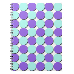 Aqua & Blue Polka Dots Notizblock