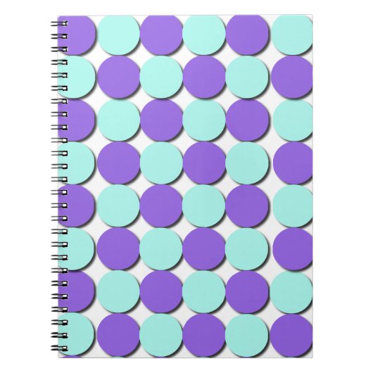Aqua & Blue Polka Dots Notizblock (Vorderseite)