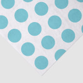 Aqua Blue Polka Dots Tissue Paper Seidenpapier (Detail)