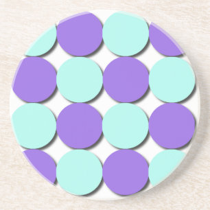 Aqua & Blue Polka Dots Untersetzer