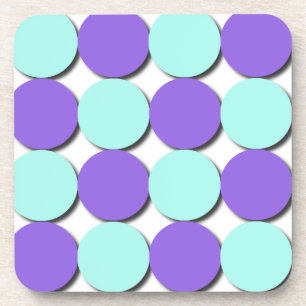 Aqua & Blue Polka Dots Untersetzer