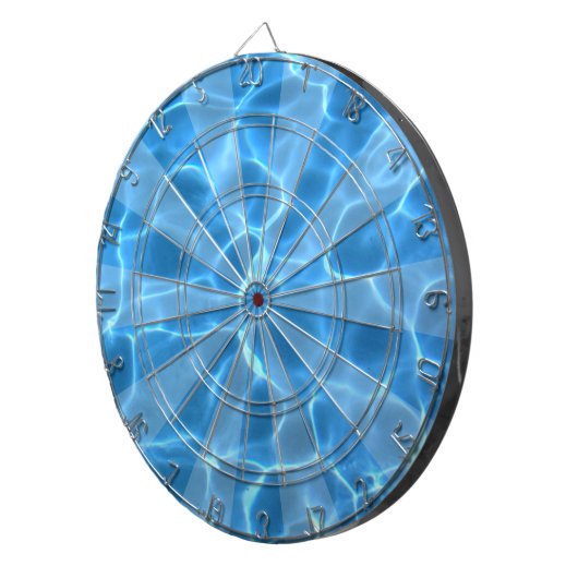 Aqua Blue Pool Foto Dartscheibe (Vorderseite rechts)