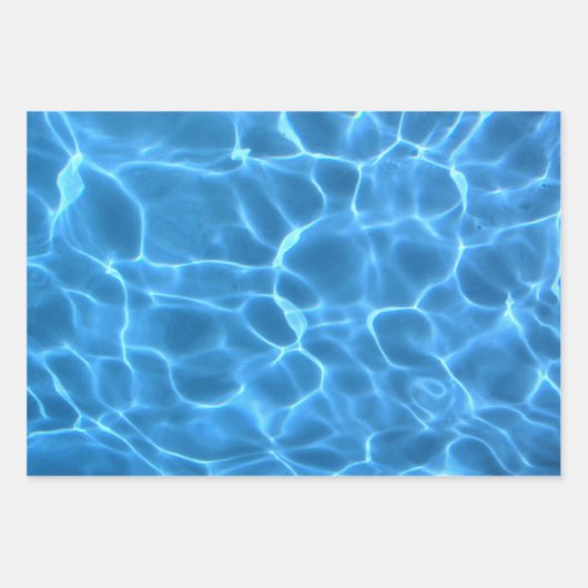 Aqua Blue Pool Foto Geschenkpapier Set (Vorderseite)