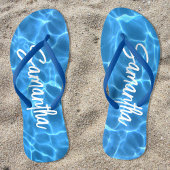 Aqua Blue Pool Foto Personalisiert Badesandalen
