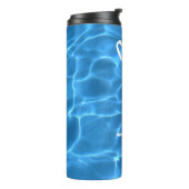 Aqua Blue Pool Foto Personalisiert Thermosbecher (Nach links gedreht)