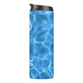 Aqua Blue Pool Foto Personalisiert Thermosbecher (Nach rechts gedreht)
