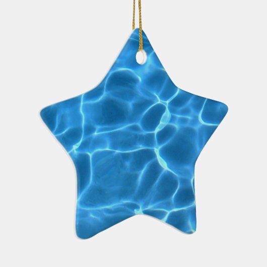 Aqua Blue Pool Keramik Ornament (Rechts)