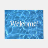 Aqua Blue Pool Wasser Foto Fußmatte (Vorderseite)