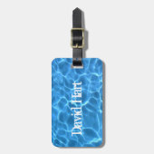 Aqua Blue Pool Wasser Foto Gepäckanhänger (Vorderseite vertikal)