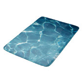 Aqua Blue Pool Water Muster Badematte (Schrägansicht)