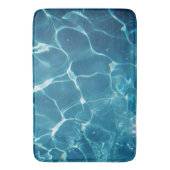 Aqua Blue Pool Water Muster Badematte (Vorderseite Vertikal)