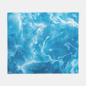 Aqua Blue Pool Water Muster Fleecedecke (Vorderseite (Horizontal))