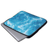 Aqua Blue Pool Water Muster Laptopschutzhülle (Vorne Knopf)