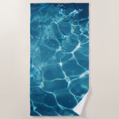 Aqua Blue Pool Water Muster Strandtuch (Vorderseite)