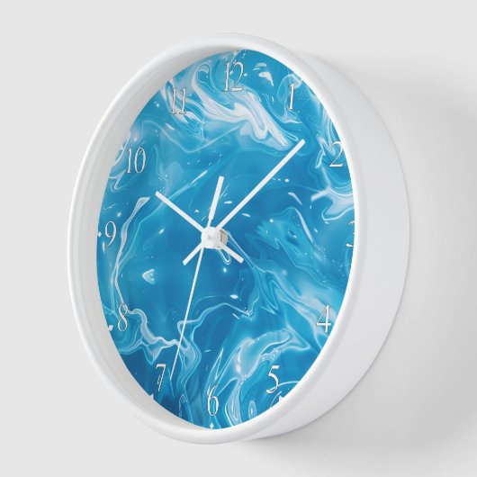 Aqua Blue Pool Water Muster Uhr (Winkel)