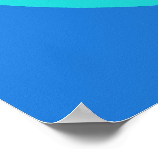 Aqua Blue Poster (Ecke)