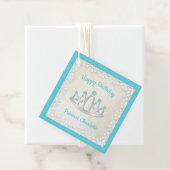 Aqua Blue Princess Tiara Birthday Geschenkanhänger (Beispiel)