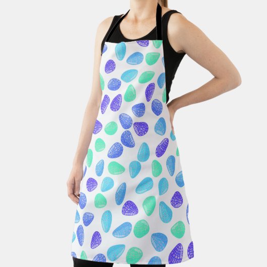 AQUA BLUE PURPLE WATERCOLOR EASTER EGGS SCHÜRZE (InSitu)