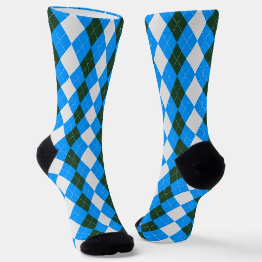 AQUA BLUE & RACING Muster Socken für die Raute GRÜ (Gewinkelt)