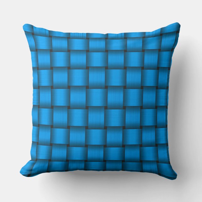 Aqua Blue Ribbon Throw Kissen (Vorderseite)