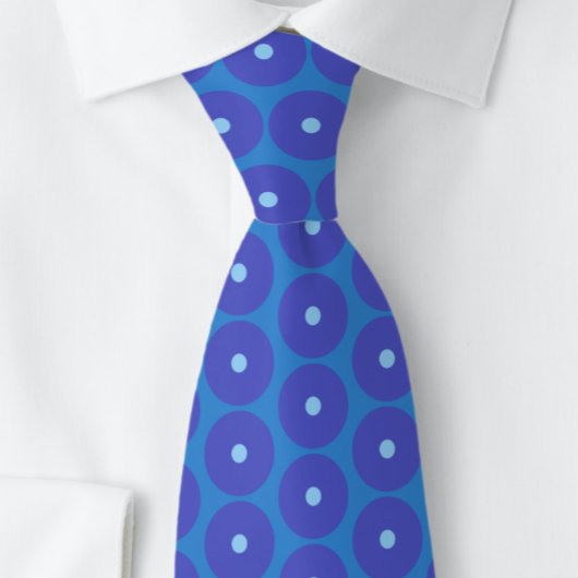Aqua Blue Rings. Mens Neck Tie Krawatte