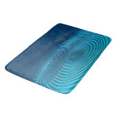 Aqua Blue Ripples Badematte (Schrägansicht)