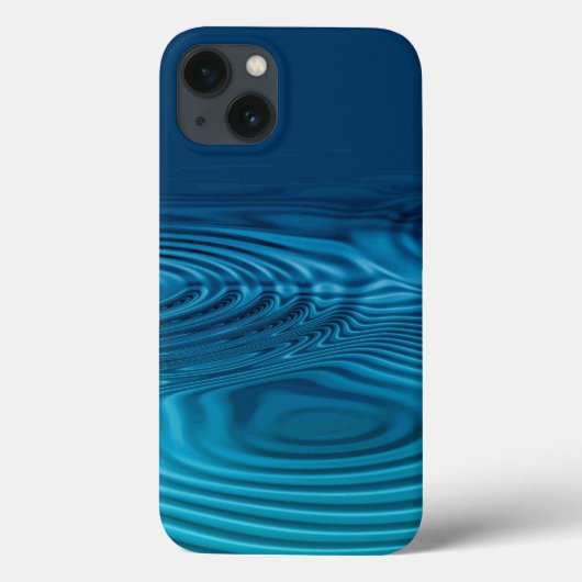 Aqua Blue Ripples Case-Mate iPhone Hülle (Rückseite)