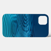 Aqua Blue Ripples Case-Mate iPhone Hülle (Rückseite (Horizontal))