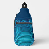 Aqua Blue Ripples Crossbody Bag (Vorderseite)