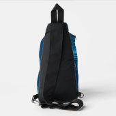 Aqua Blue Ripples Crossbody Bag (Rückseite)
