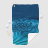Aqua Blue Ripples Golfhandtuch (Insitu)