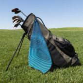 Aqua Blue Ripples Golfhandtuch (Gras)