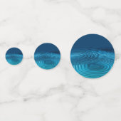Aqua Blue Ripples Konfetti (Vorderseiten)