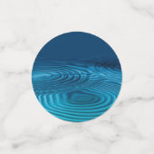 Aqua Blue Ripples Konfetti (Klein Vorderseite)