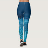 Aqua Blue Ripples Leggings (Rückseite)