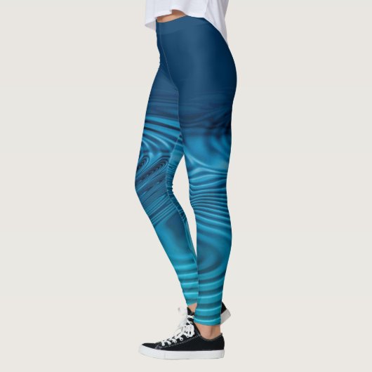 Aqua Blue Ripples Leggings (Links)