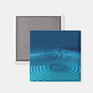 Aqua Blue Ripples Magnet