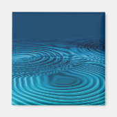 Aqua Blue Ripples Magnet (Vorne)