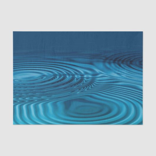 Aqua Blue Ripples Seidenpapier (Vorderseite)