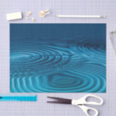 Aqua Blue Ripples Seidenpapier (Handwerk)