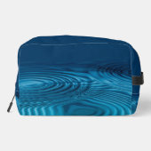 Aqua Blue Ripples Waschbeutel (Rückseite)