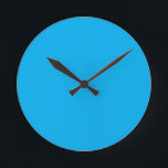Aqua Blue Runde Wanduhr<br><div class="desc">Aqua Blue Vollfarben Wand Uhr von Gerson Ramos.</div>